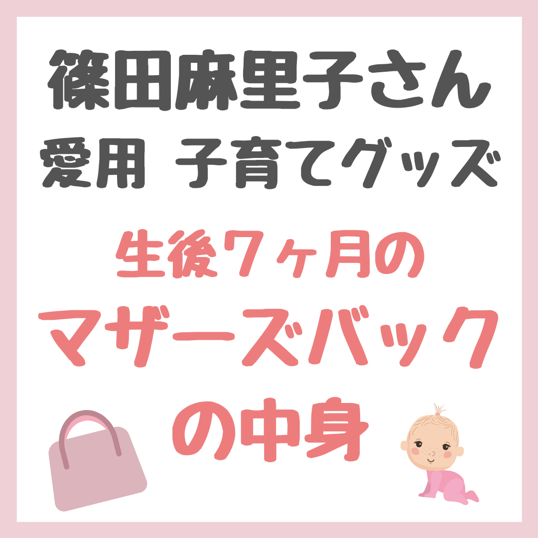 篠田麻里子さん愛用子育てグッズ｜生後7ヶ月のマザーズバッグ中身 まとめ