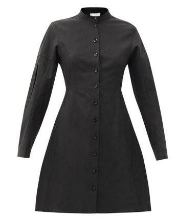 JIL SANDER  パネルシルエット フレア リネンドレス