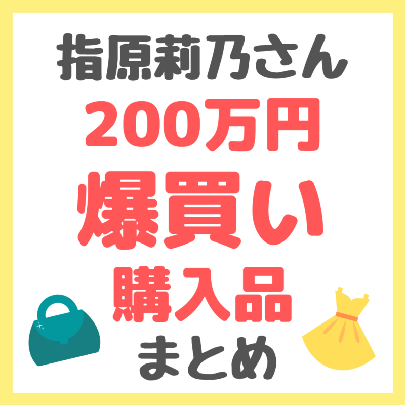 指原莉乃さん 高級ブランド爆買い 約200万円分の購入品 まとめ