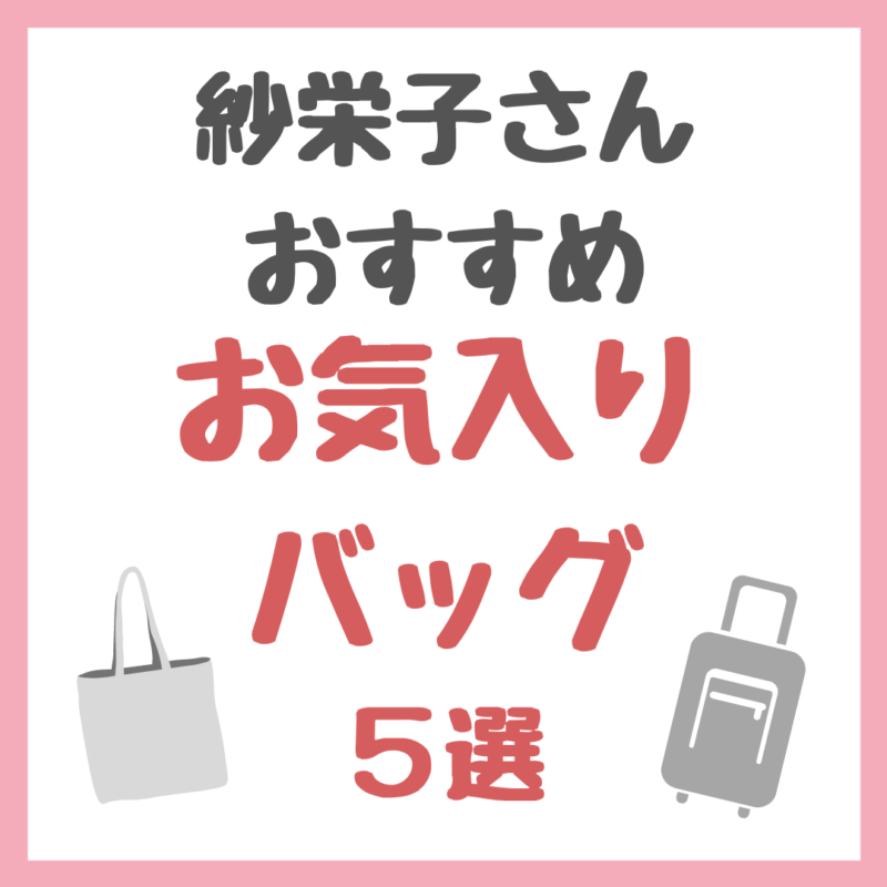 紗栄子さんオススメ｜お気に入りバッグ 5選 まとめ