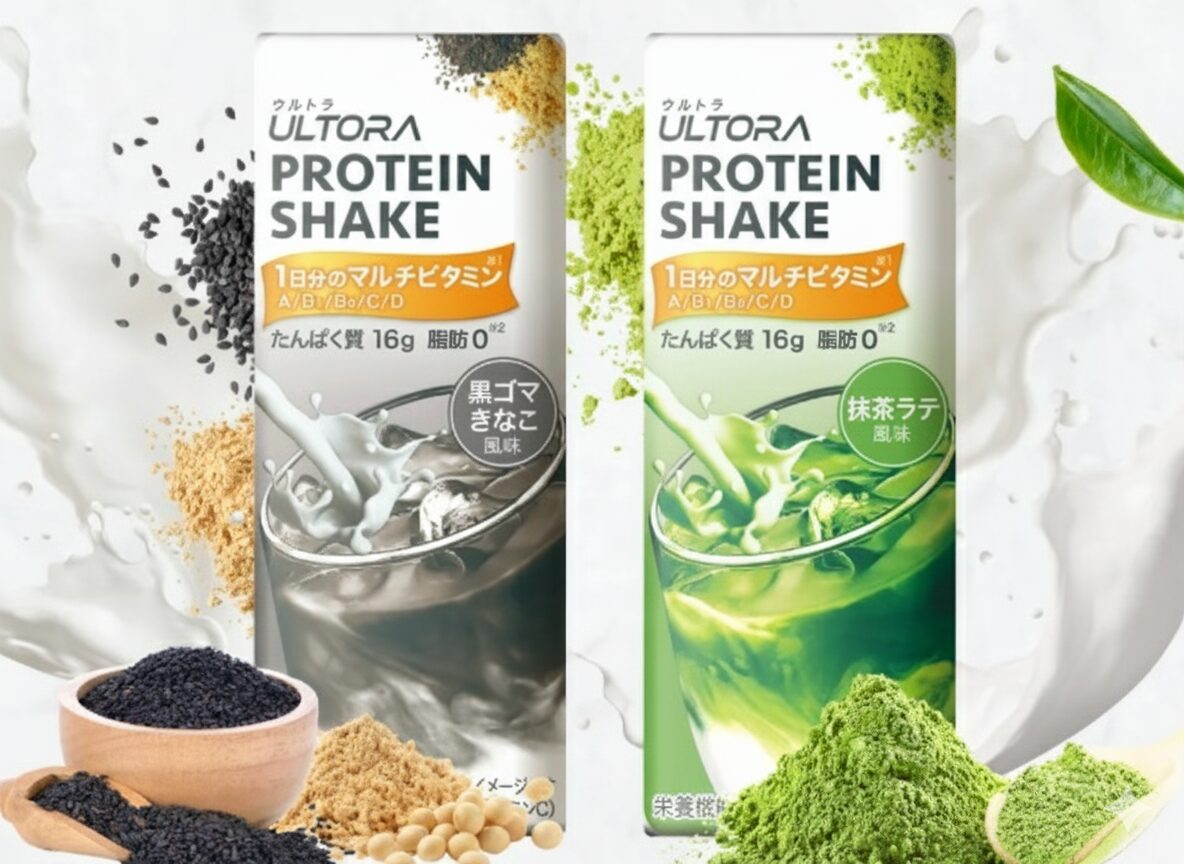 ULTORA PROTEIN SHAKE 黒ゴマきなこ風味・抹茶ラテ風味
