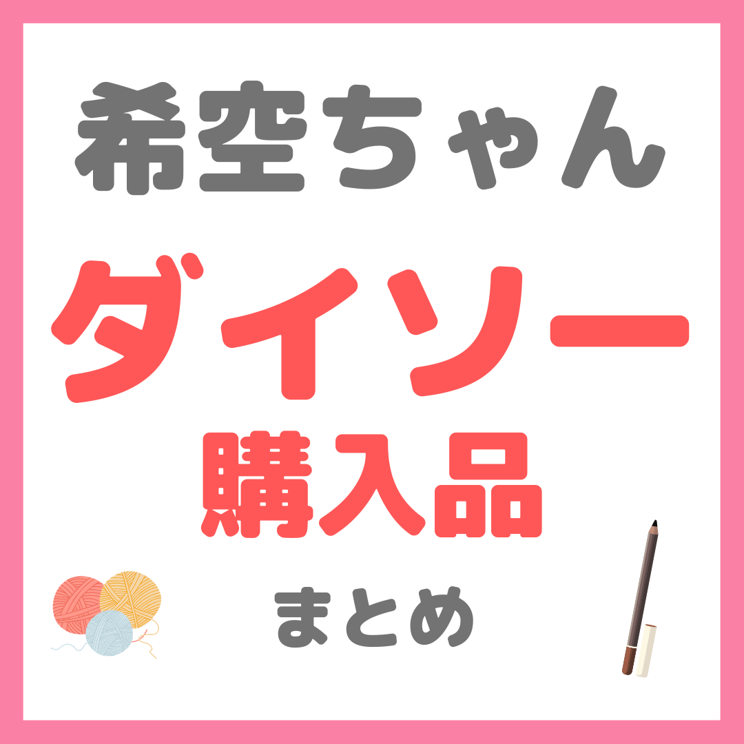 希空（のあ）ちゃんおすすめ ダイソー購入品 まとめ