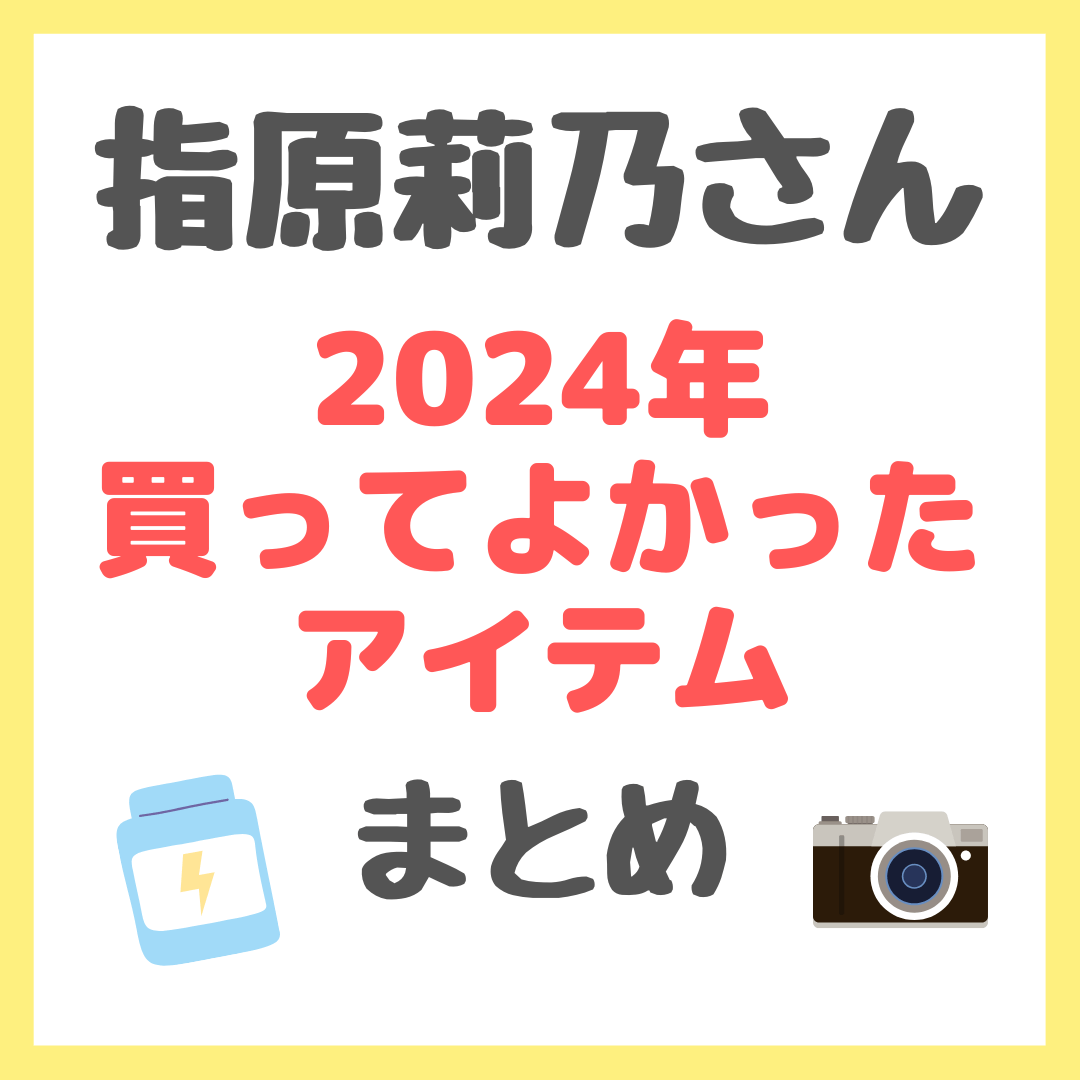 指原莉乃さんの2024年買って本当に良かったものたち まとめ（腸内環境サプリ、トイレ＆掃除グッズ、カメラなど）