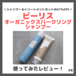 【キャンペーン割引価格】b.ris（ビーリス）オーガニックスパークリングシャンプー＆トリートメントの使用レビュー！口コミ・効果・評判・感想・特徴など