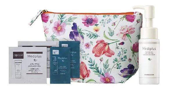 今なら「メディプラスゲル」に加えてミニボトル・お試しセット・ポーチがついてきてお得!