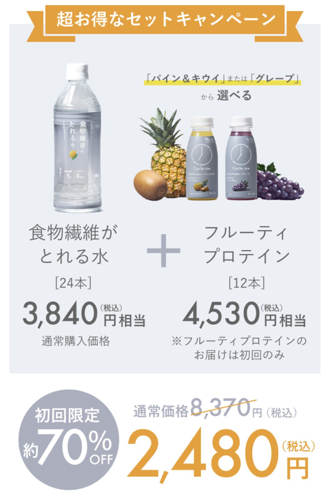 サイクルミー 食物繊維がとれる水はどこで売っている?|最もお得に最安値で安く購入できるのは?