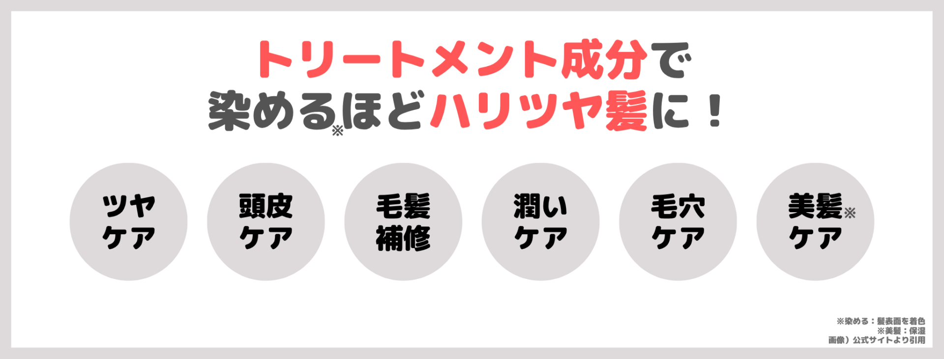 「ルプルプ カラートリートメント」の特徴②|トリートメント成分で染める※ほどハリツヤ髪に!