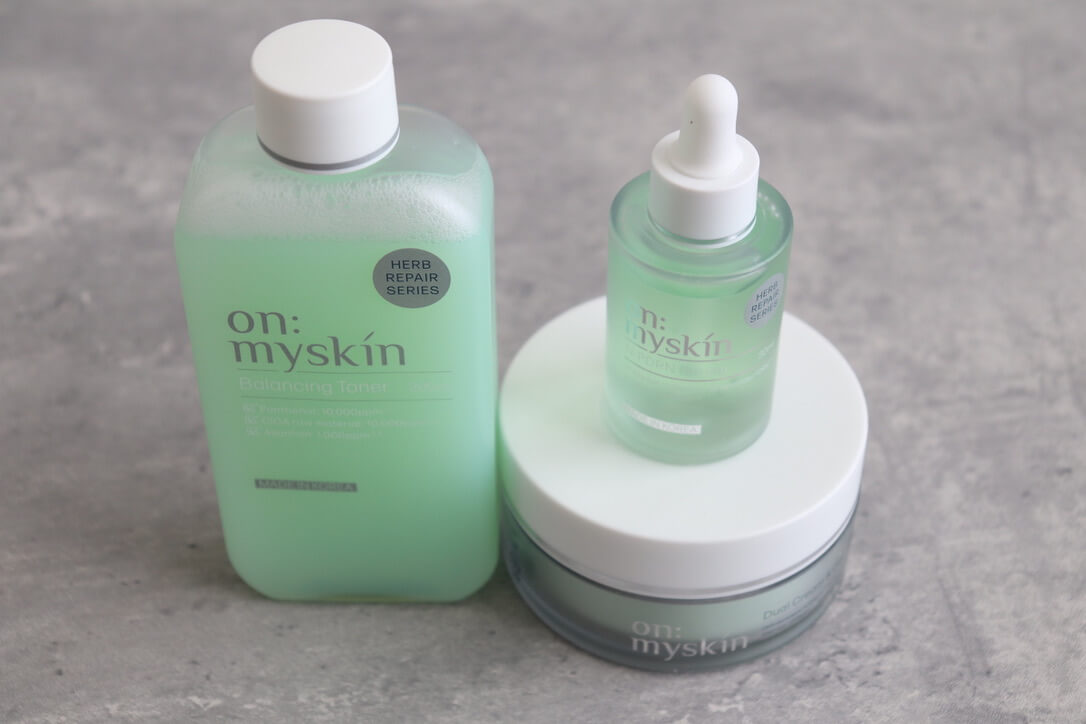 【初回定期限定78%OFF】on:myskin(オンマイスキン)ハーブリペアシリーズ スキンケアを使ってみたレビュー!口コミ・効果・評判・感想・特徴など