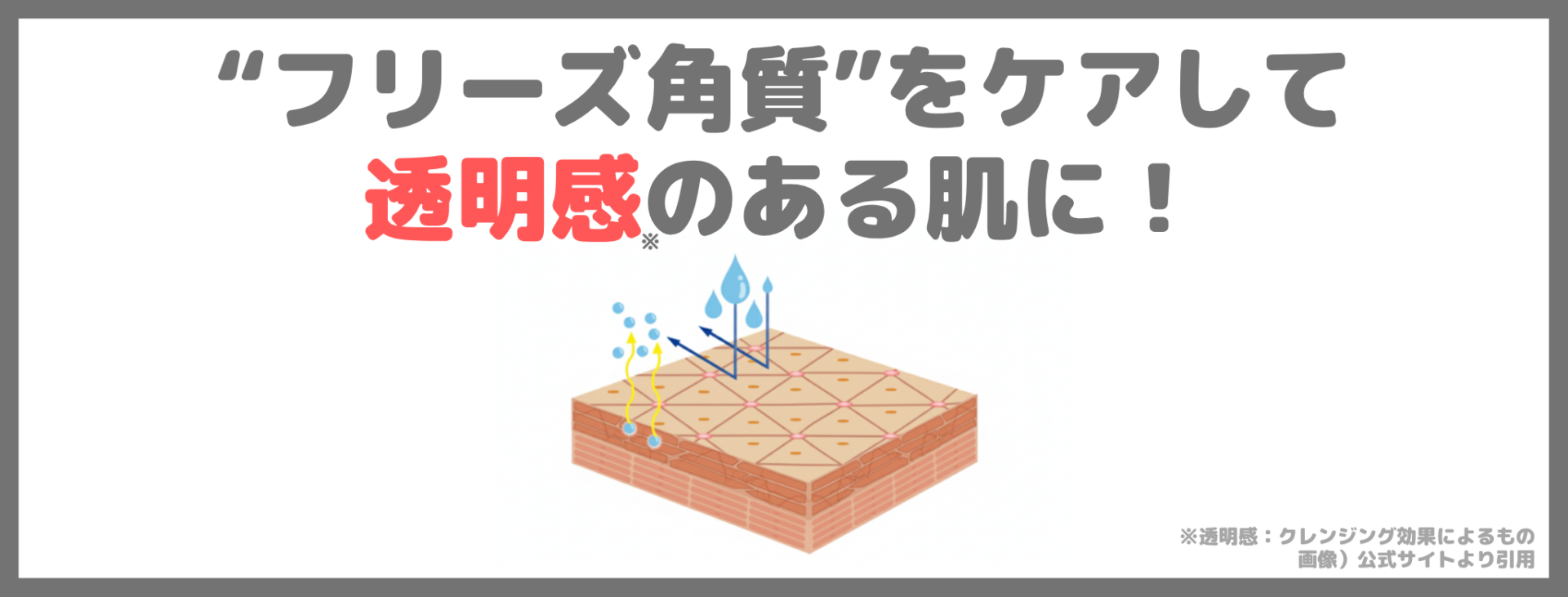 アテニア スキンクリア クレンズ オイルの特長①|“フリーズ角質”をケアして透明感※のある肌に!